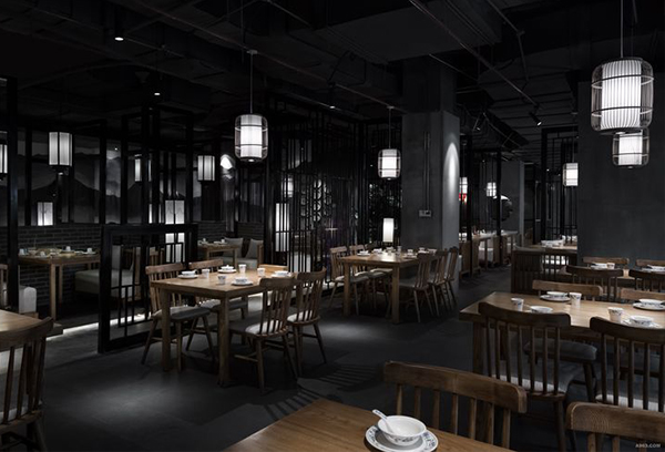南宁千禧酒店源味堂户型新中式装修风格设计方案解析