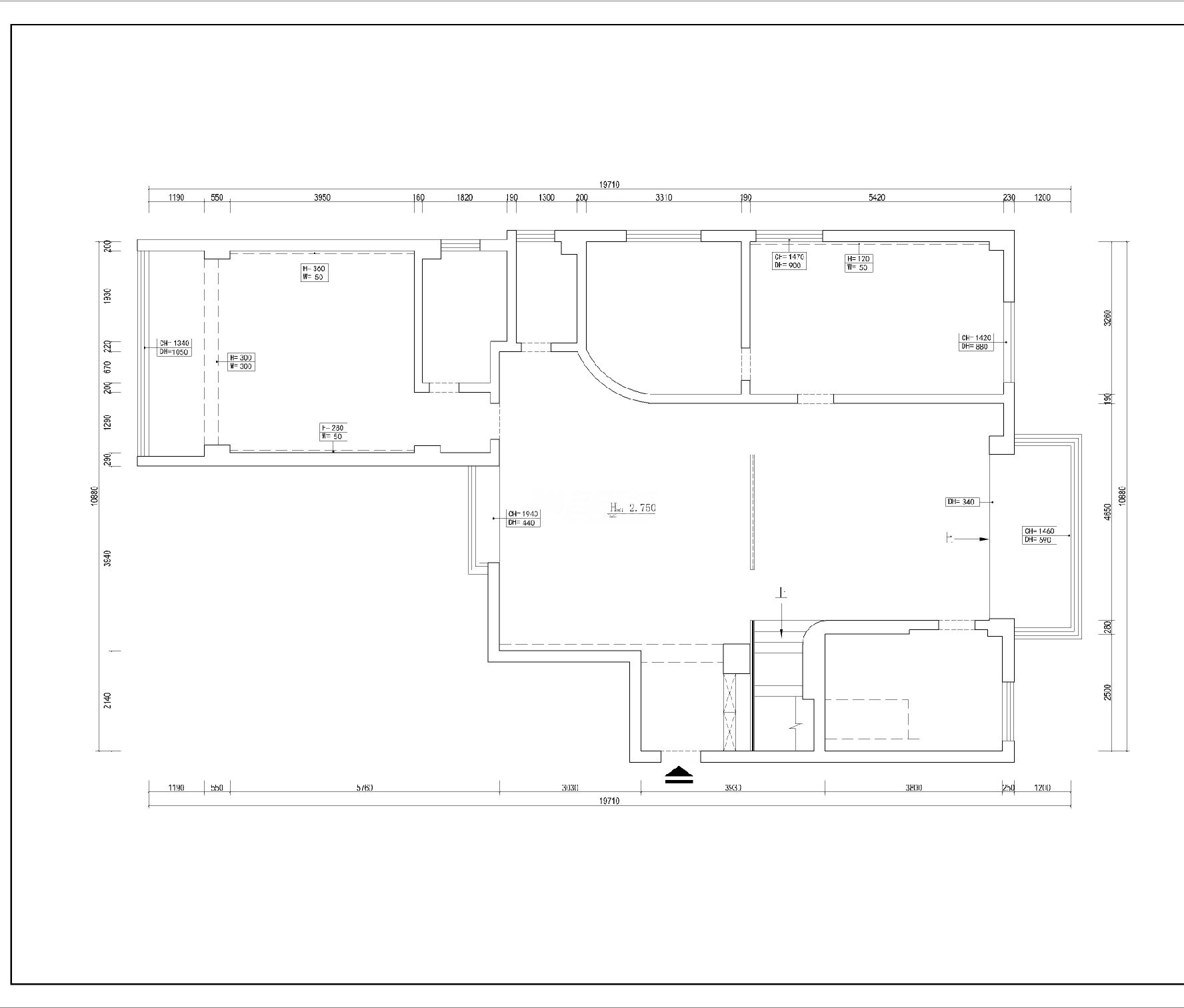戴府一层原始结构图