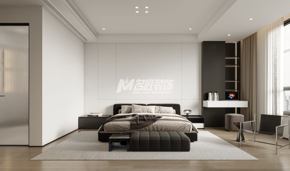 春江明月220㎡主卧现代简约装修风格效果图